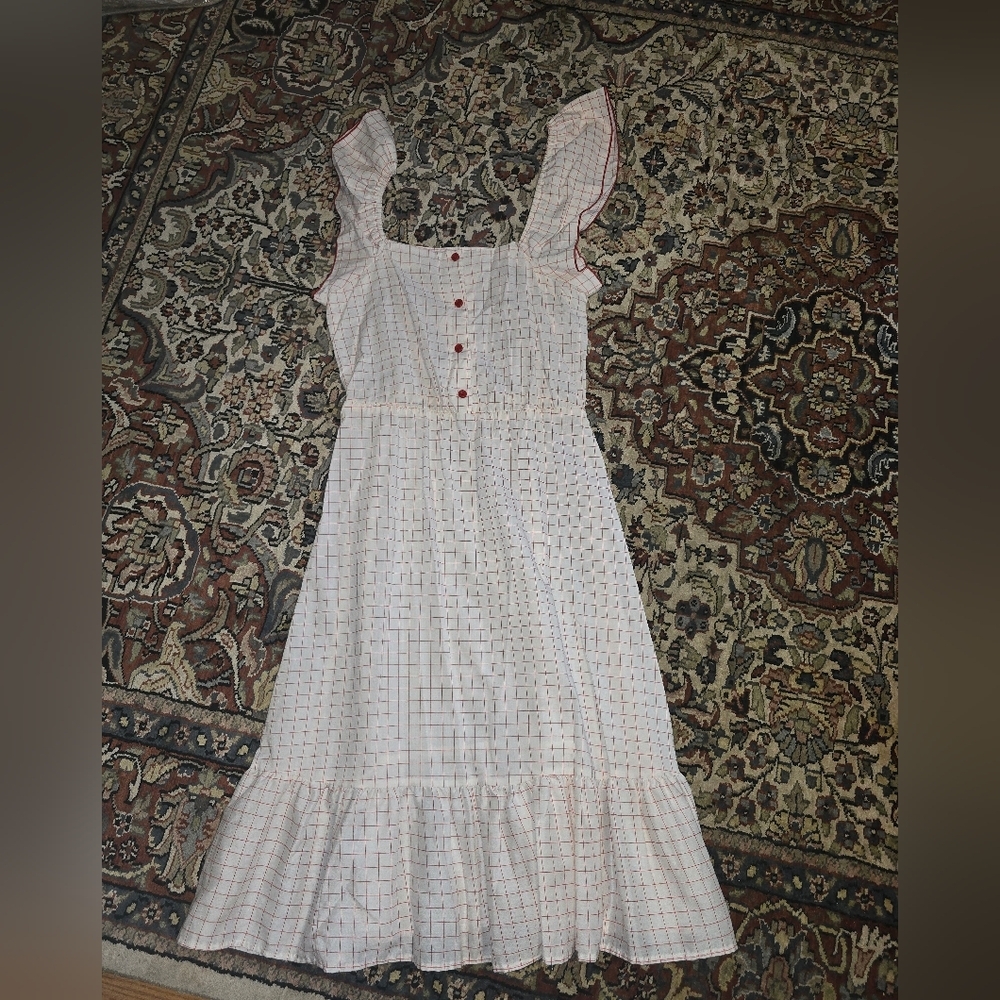 QR2 California Vintage ruffle sleeve dress. Womens 9